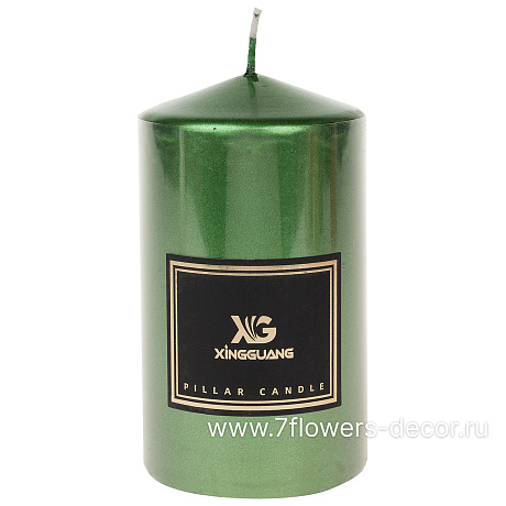 Свеча цилиндр металлик (парафин), D6хН11 см - фото 1