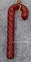 Елочная игрушка "Трость" (стекло), 2xH16 см - фото 1