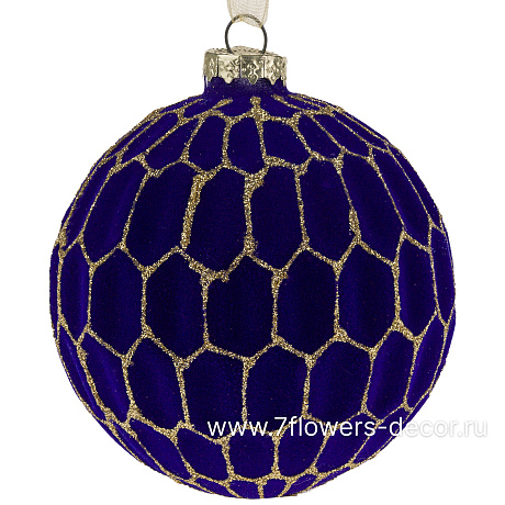 Елочная игрушка Шар (стекло), D10 см - фото 1