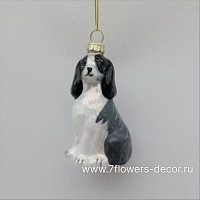 Елочная игрушка "Собака" (стекло), 6x4xH9 см - фото 1
