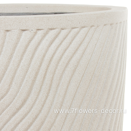 Кашпо Nobilis Marco Sand Waves sandy beige Vase (файкостоун), D37хH80 см - фото 2