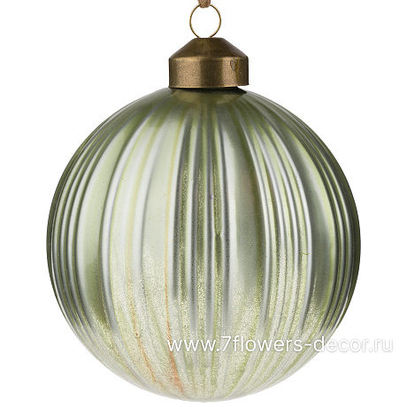 Елочная игрушка Шар (стекло), D10 см - фото 1