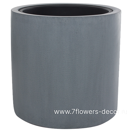 Кашпо Nobilis Marco Pm-gray3 Cylinder (полистоун), D53хH51 см, с тех.горшком - фото 1