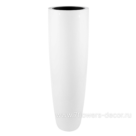 Кашпо полистоун Nobilis Marco Pmlac-white Vase, D55хH185 см с тех.горшком - фото 1