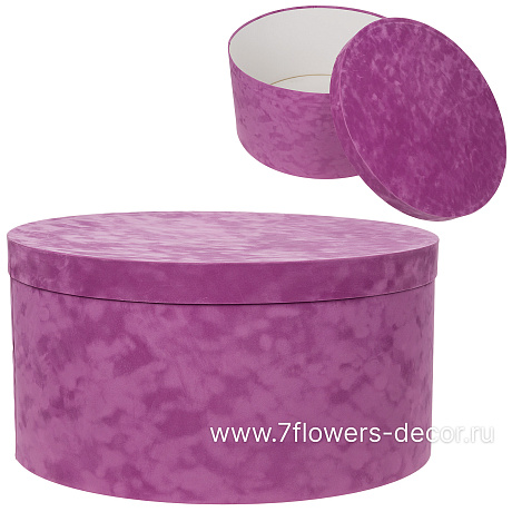 Коробка шляпная (бархат), D60xH30 см - фото 1