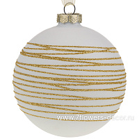 Елочная игрушка "Шар" (стекло), D10 см - фото 1