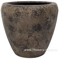 Кашпо Nobilis Marco "Plain Round" (файкостоун), D40xH36 см - фото 1