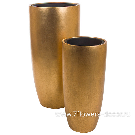 Кашпо Nobilis Marco Pa-gold Vase (полистоун), D30хH65 см, с тех.горшком - фото 3