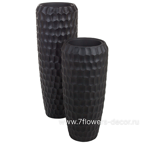 Кашпо Nobilis Marco Pm-antra Cells Vase (полистоун), D34хH97 см, с тех.горшком - фото 3