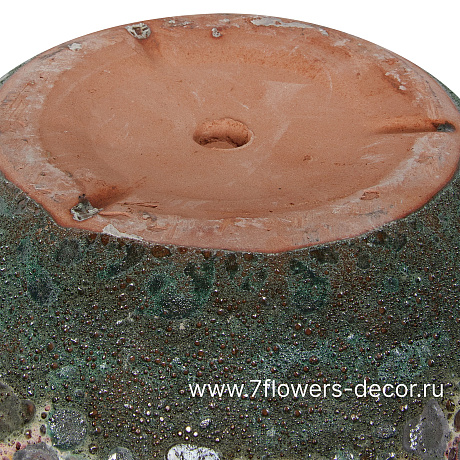 Кашпо Nobilis Marco Green Lava Jar (керамика), D28хH25 см - фото 4