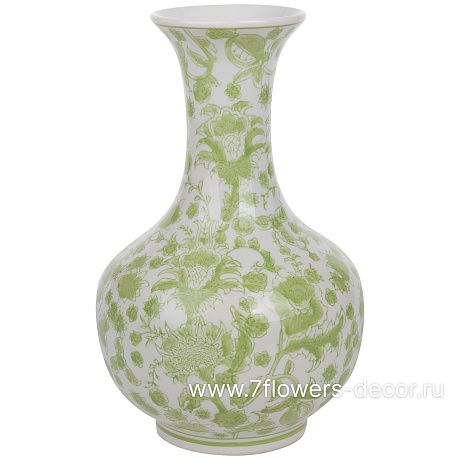 Ваза Шинуазри Green (керамика), D18xH29 см - фото 1