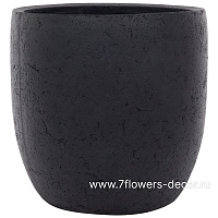 Кашпо Nobilis Marco "Rough Anthracite Round" (полистоун), D49xH48 см - фото 1