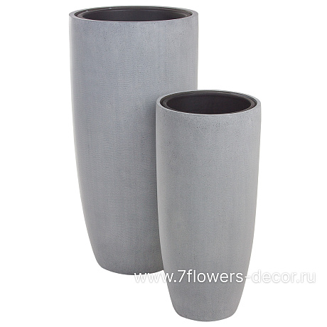 Кашпо Nobilis Marco Pm-grey3 Vase (полистоун), D30хH65 см, с тех.горшком - фото 3
