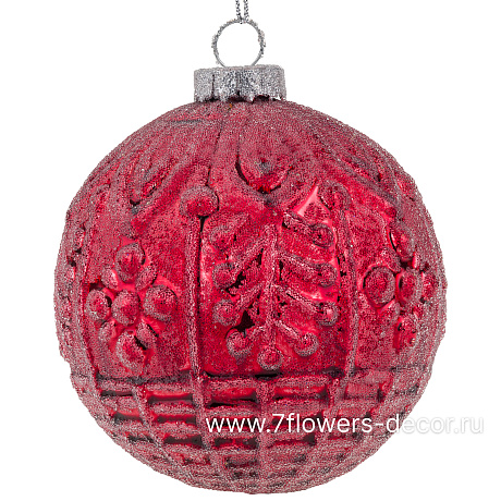 Елочная игрушка Шар (стекло), D8 см - фото 1