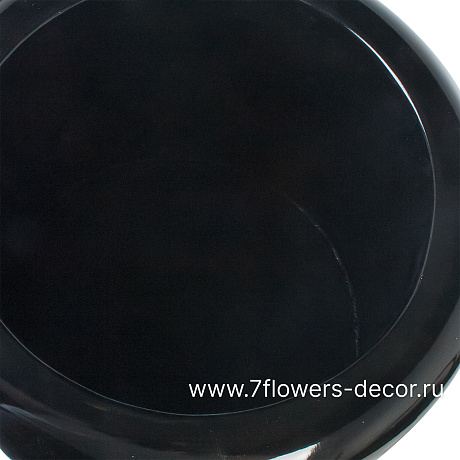 Кашпо полистоун Nobilis Marco Classic black Vase, D45xH90 см - фото 2