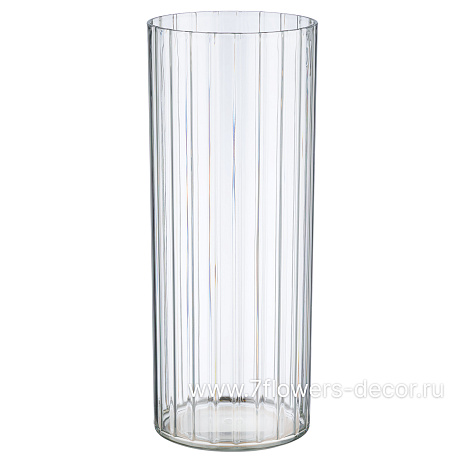 Вазон Round relief (пластик), D12xH30 см - фото 1