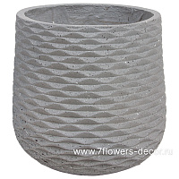 Кашпо Nobilis Marco "Cells graphite Jar" (файберклэй), D30хH29 см - фото 1