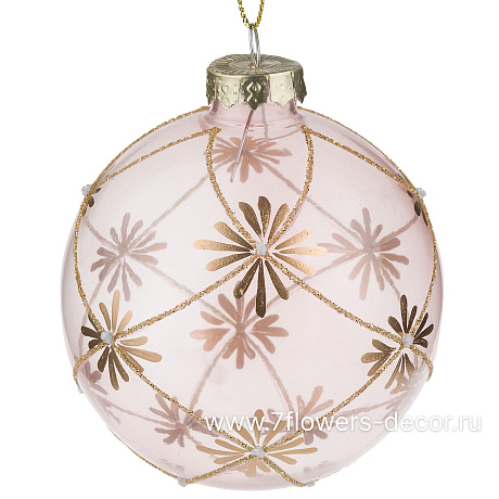 Елочная игрушка Шар (стекло), D8 см - фото 1