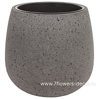 Кашпо Nobilis Marco "Plain laterite grey Tall Jar" (файкостоун), D52хH50 см, с тех.горшком - фото 1