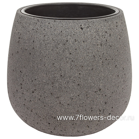 Кашпо Nobilis Marco Plain laterite grey Tall Jar (файкостоун), D52хH50 см, с тех.горшком - фото 1