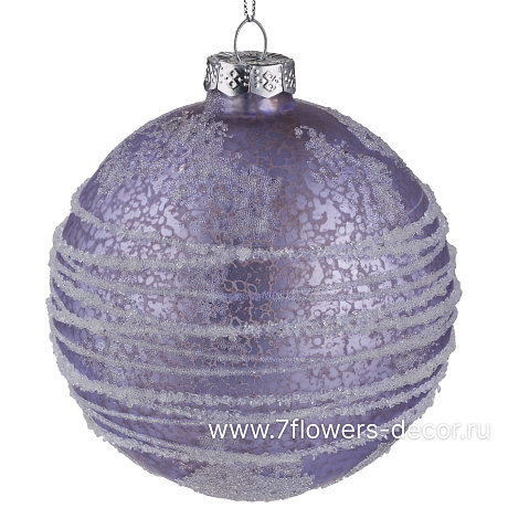 Елочная игрушка Шар (стекло), D10 см - фото 1