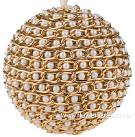 Елочная игрушка "Шар" (акрил, металл), D10 см - фото 1