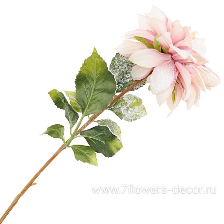 Цветок искусственный заснеженный Георгина, H72 см - фото 1