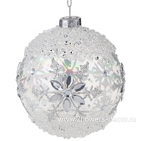 Елочная игрушка "Шар" (стекло), D8 см - фото 1