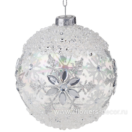 Елочная игрушка Шар (стекло), D8 см - фото 1