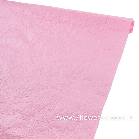 Бумага жатая, однотонная Светло-розовый, 70 смx5 м - фото 1