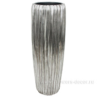 Кашпо полистоун Nobilis Marco "Pa-alu Lines Vase", D34хH97 см с тех.горшком - фото 1