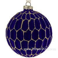 Елочная игрушка "Шар" (стекло), D10 см - фото 1