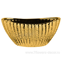 Кашпо "Gold" (керамика), 23x11,5xH12 см - фото 1