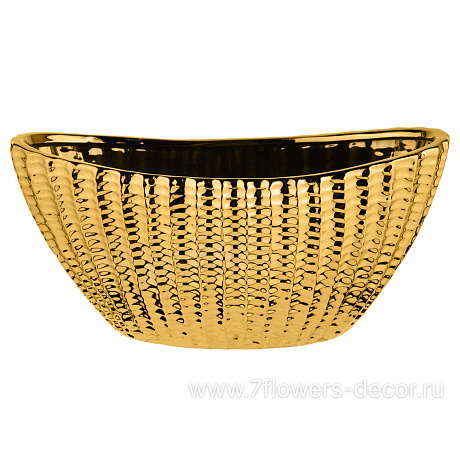 Кашпо Gold (керамика), 23x11,5xH12 см - фото 1
