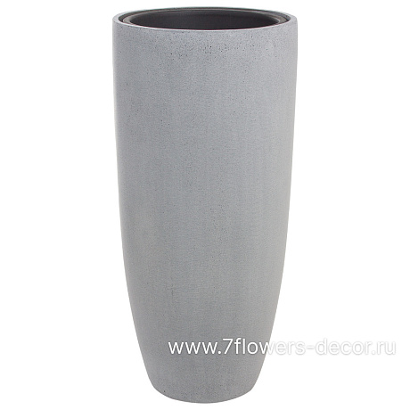 Кашпо Nobilis Marco Pm-grey3 Vase (полистоун), D30хH65 см, с тех.горшком - фото 1