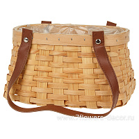 Корзина плетеная (дерево), 24x17xH14 см - фото 1