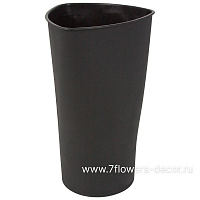 Вазон "Black" (пластик), D20xH34 см