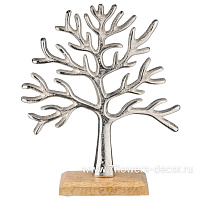Фигура "Дерево" (металл), 21x6,5xH25 см, на деревянной подставке - фото 1
