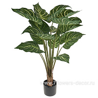 Растение искусственное в кашпо "Калатея",  15 веток, H100 см