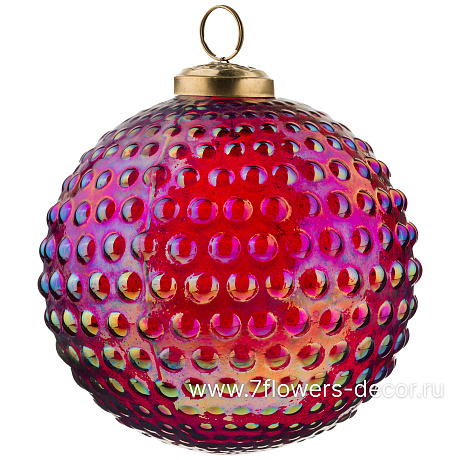 Елочная игрушка Шар (стекло), D13 см - фото 1