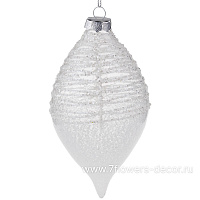 Елочная игрушка "Олива" (стекло), D8xH14 см - фото 1