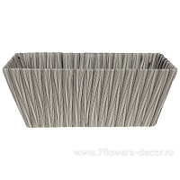 Кашпо плетеное (пластик), 25х12хН10 см - фото 1