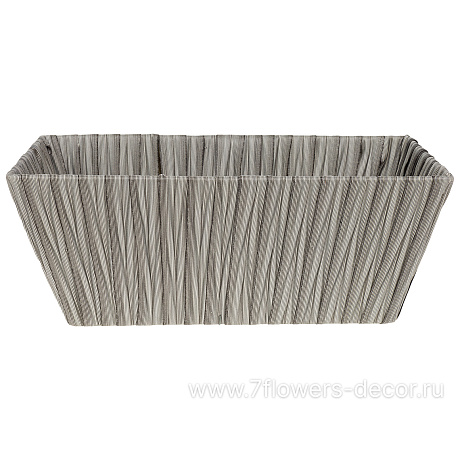 Кашпо плетеное (пластик), 25х12хН10 см - фото 1