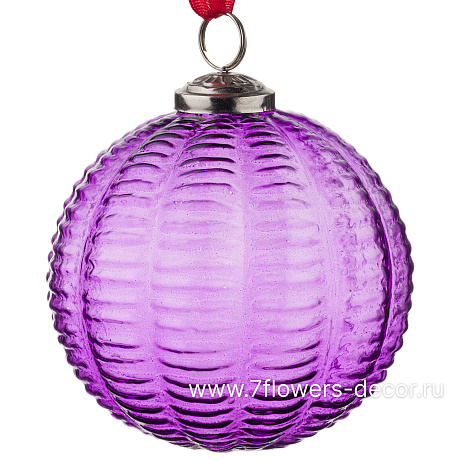 Елочная игрушка Шар (стекло), D10 см - фото 1