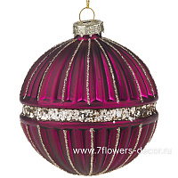 Елочная игрушка "Шар" (стекло), D8 см - фото 1