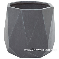 Кашпо Nobilis Marco "Diamond white grey Prizm" (файкостоун), D42,5хH37 см - фото 1