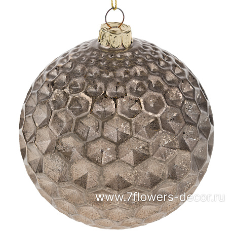 Елочная игрушка Шар (стекло), 9,5xH10 см - фото 1