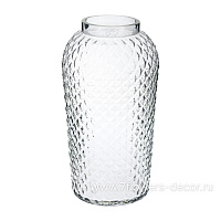 Ваза "Глория" (стекло), D12,5xH23,5 см, с декоративной текстурой - фото 1