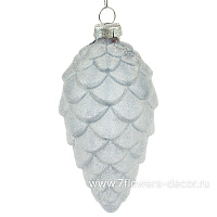 Елочная игрушка "Шишка" (стекло), D6xH12 см - фото 1