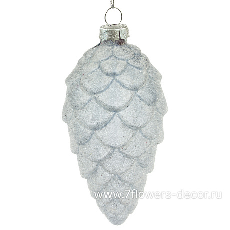 Елочная игрушка Шишка (стекло), D6xH12 см - фото 1